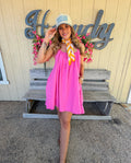 Pinky Shift Dress w/ Pockets