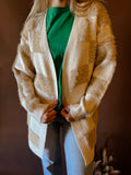 Taupe Checkered Cardigan