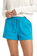 Turquoise Drawstring Shorts