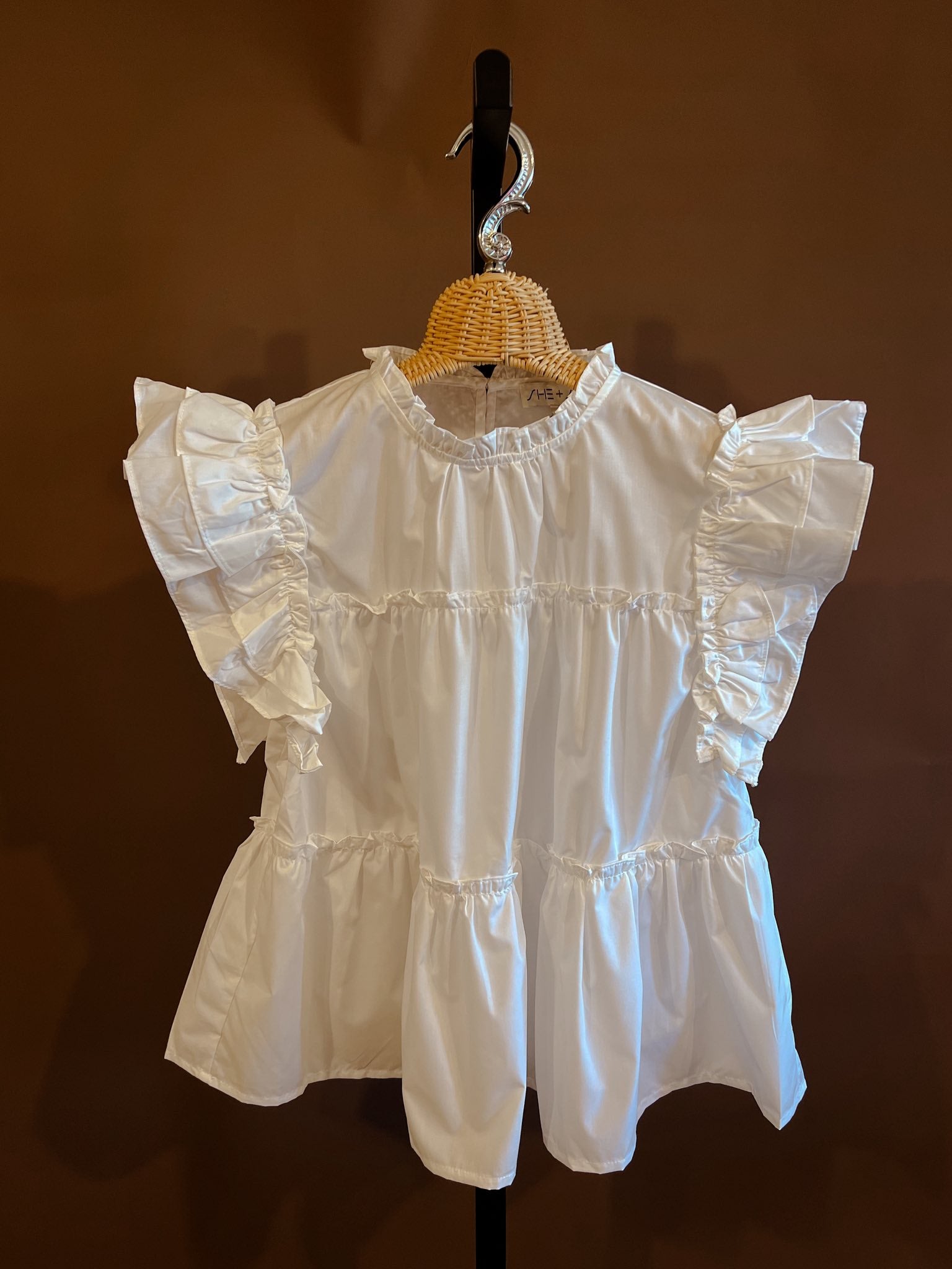 White Flouncy Blouse